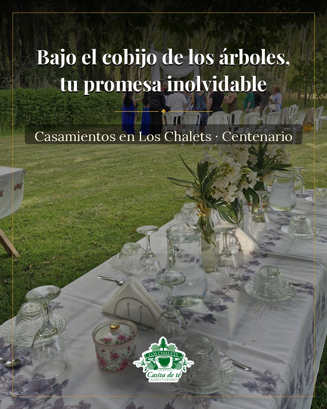 Bajo el cobijo de los árboles,
tu promesa inolvidable