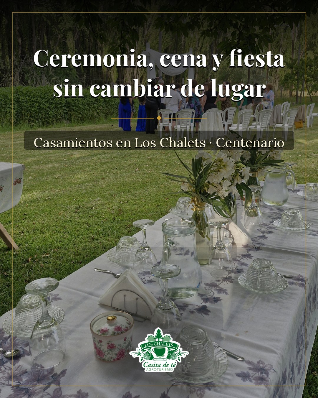 Ceremonia, cena y fiesta
sin cambiar de lugar