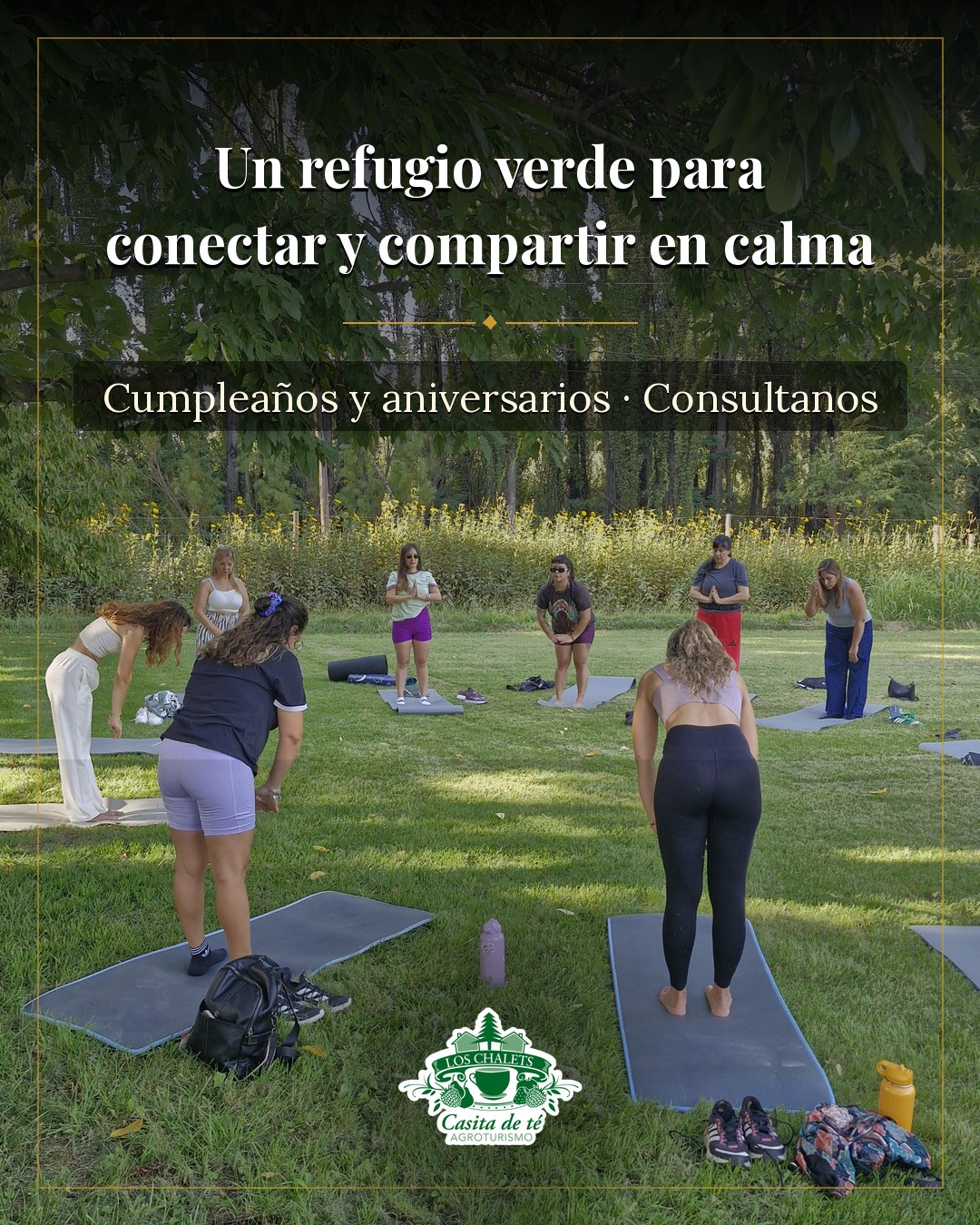 Un refugio verde para
conectar y compartir en calma