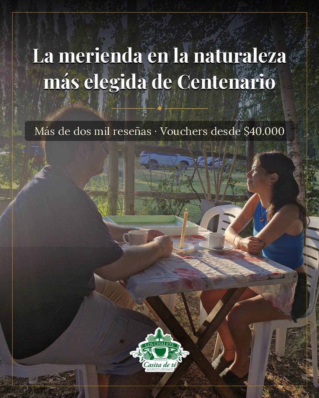 La merienda en la naturaleza
más elegida de Centenario